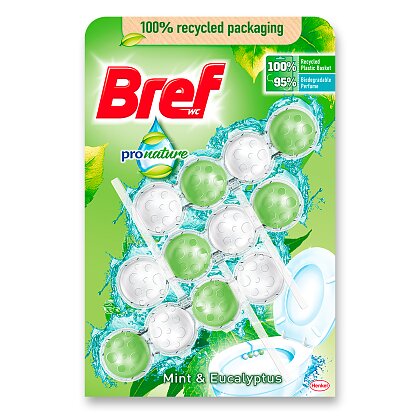 Obrázok produktu Bref ProNature - WC blok - mäta a eukalyptus, 3 x 50 g