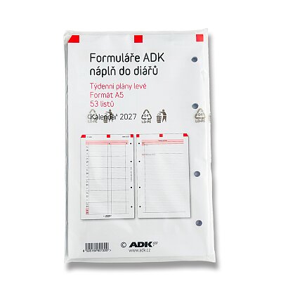 Product image ADK - weekly plans 2027 - A5, left