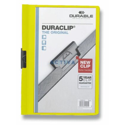 Obrázek produktu Durable Duraclip - plastový rychlovazač na 60 listů - žlutý