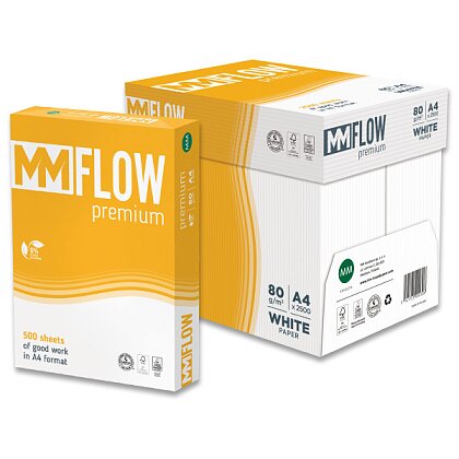 Obrázek produktu MM Flow Premium - xerografický papír - A4, 80 g, 5 x 500 listů