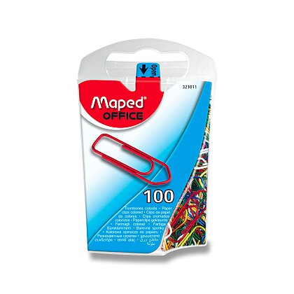 Obrázek produktu Maped - kancelářské sponky barevné - 25 mm, 100 ks