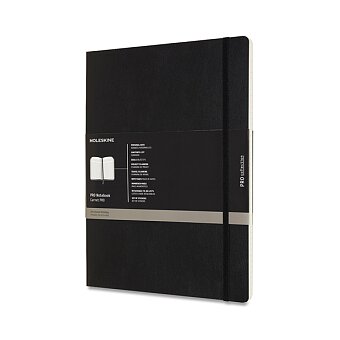 Obrázek produktu Zápisník Moleskine Professional - mäkké dosky - XXL, čierny, číslované strany
