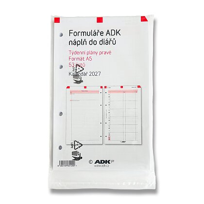 Product image ADK - weekly plans 2027 - A5, right