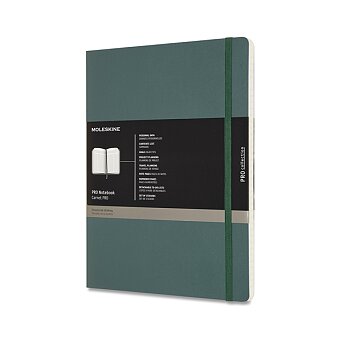Obrázek produktu Zápisník Moleskine Professional - měkké desky - XL, tmavě zelený, číslované strany