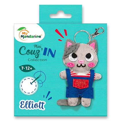 Obrázok produktu Avenue Mandarine - kreatívna sada - prívesok na ušitie, kocúr Elliott