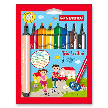 Product image STABILO Trio Scribbi - dětské fixy - 8 barev