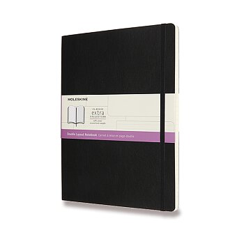 Obrázek produktu Zápisník Moleskine - měkké desky - XL, linkovaný-čistý, černý