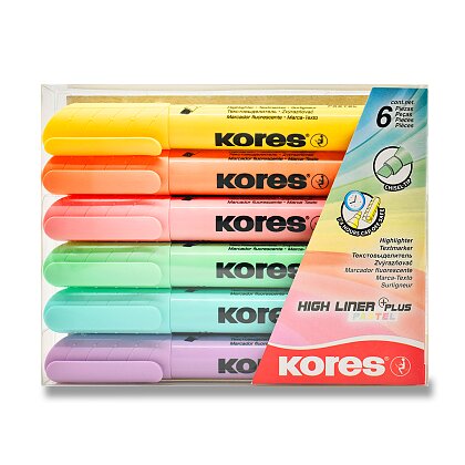 Product image Kores High Liner Plus - highlighter - pastel, 6 colors