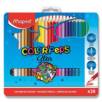 Obrázek produktu Pastelky Maped Color&#039;Peps Metal Box - 24 barev