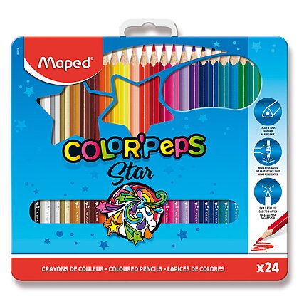 Obrázek produktu Maped Metal Box - pastelky - 24 barev