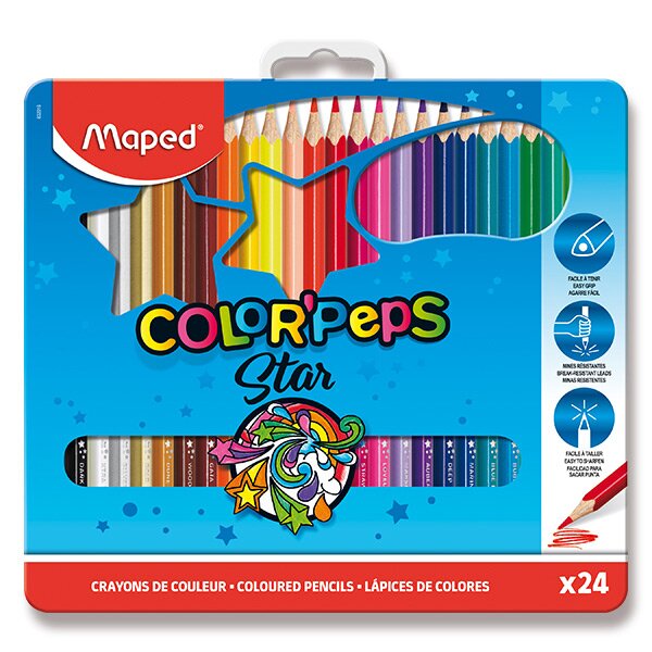 Pastelky Maped Color'Peps Metal Box 24 barev