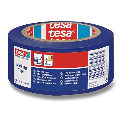 Obrázek produktu Tesa Tape - výstražná značkovací páska - 50 mm x 33 m, modrá