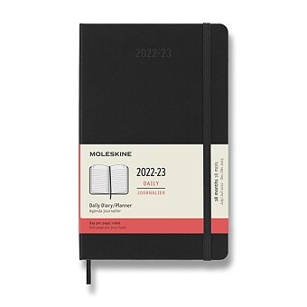 Obrázek produktu 18měsíční diář Moleskine 2022-23 - tvrdé desky - L, denní, černý