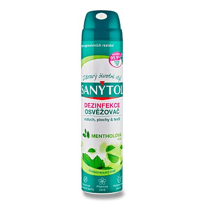 Obrázok produktu dezinfekčný osviežovač vzduchu Sanytol mentol, 300 ml