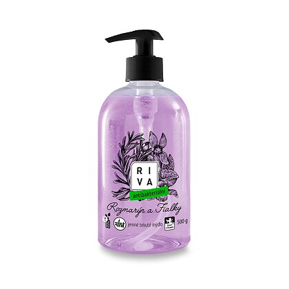 Product image Riva - antibacterial liquid soap - 500 ml, with dispenser, rosemary and violets