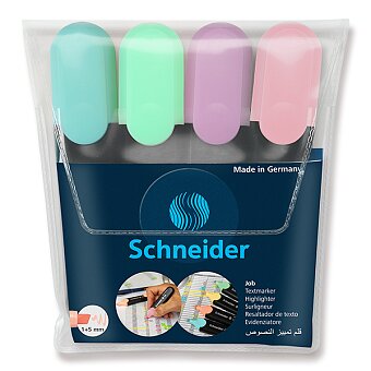 Obrázek produktu Zvýrazňovač Schneider Job Pastel - sada 4 barev