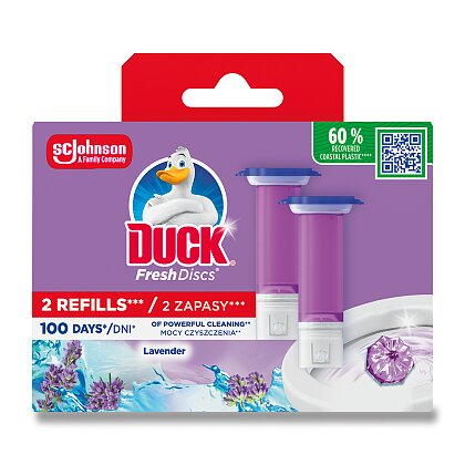 Obrázok produktu Duck Fresh Discs - náhradná náplň - náplň Levanduľa, 2 x 36 ml