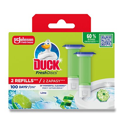 Obrázok produktu Duck Fresh Discs - náhradná náplň - limetka, 2 x 36 ml