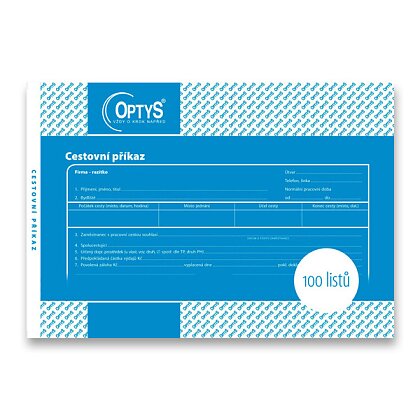 Obrázek produktu Optys - cestovní příkaz - A5