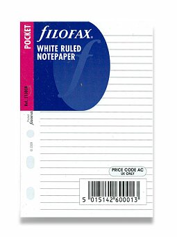 Obrázek produktu Poznámkový papír, linkovaný - náplň kapesní k diářům Filofax