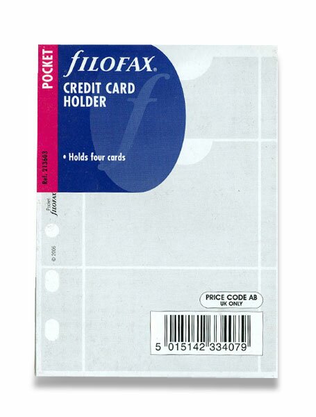 Pouzdro na vizitky náplň ke kapesní diářům Filofax