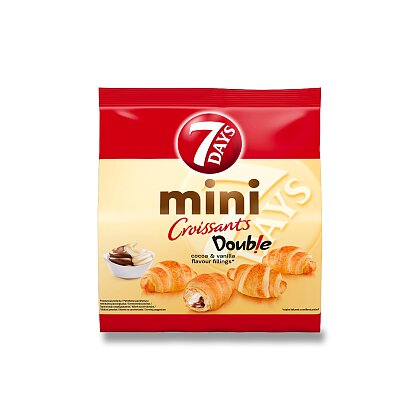 Obrázok produktu 7 Days mini Croissants - pečivo s náplňou - kakao a vanilka, 185 g