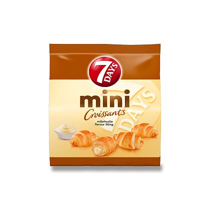 Obrázok produktu 7 Days mini Croissants - pečivo s náplňou - millefeuille, 185 g