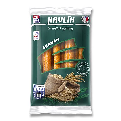 Obrázok produktu Havlík - tyčinky so syrom a soľou - Graham, 90 g