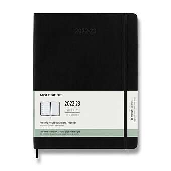 Obrázek produktu 18měsíční diář Moleskine 2022-23 - měkké desky - XL, týdenní, výběr barev