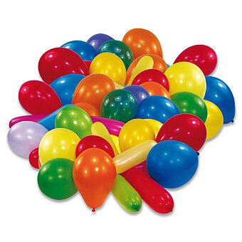 Obrázek produktu Nafukovací balónky - mix barev a tvarů - 20 ks