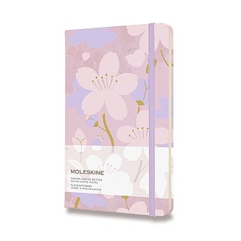 Obrázek produktu Zápisník Moleskine Sakura - tvrdé dosky - L, čistý, ružové kvety