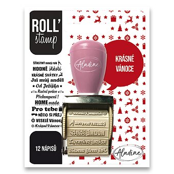 Obrázek produktu Otočné razítko s nápisy Aladine ROLL Stamp - Vánoce