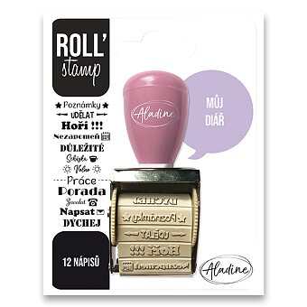 Obrázek produktu Otočné razítko s nápisy Aladine ROLL Stamp - Můj diář