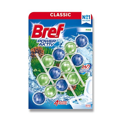 Product image Bref Power Aktiv Classic - WC block - Pine, 3 x 50 g
