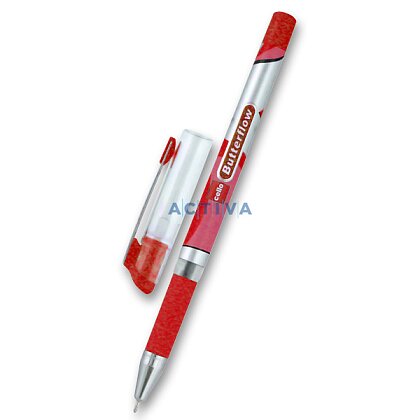 Product image Cello Butterflow - jednorázové kuličkové pero - červená