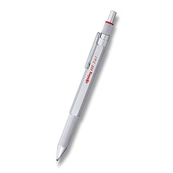 Obrázek produktu Kuličková tužka Multipen Rotring 600 Silver 3 v 1 - 3 barvy + mechanická tužka 0,5mm
