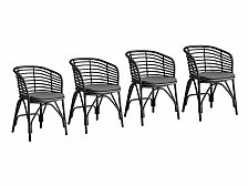 Set 4 ks židlí s područkami Cane-Line Blend