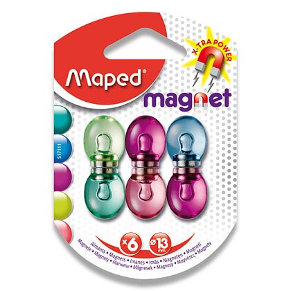 Obrázek produktu Maped - silné magnety - průměr 13 mm, 6 ks, barevné