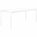 Stůl Base Table deská bílý laminát nohy bílé hrana ABS bílá 190x85