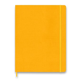 Obrázek produktu Zápisník Moleskine Silk - tvrdé dosky - XL, linajkový, oranžový