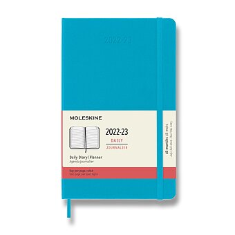 Obrázek produktu 18měsíční diář Moleskine 2022-23 - tvrdé desky - L, denní, tyrkysově modrý