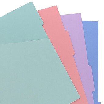 Obrázek produktu Krajové výrezy, mix pastelových farieb - náplň vreckových zápisníkov Filofax Notebook