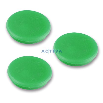 Obrázok produktu Magnety v plaste - 10 ks, priemer 24 mm, zelené