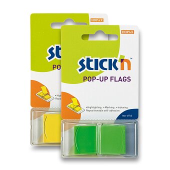 Obrázek produktu Samolepicí proužky Hopax Stick’n Pop-Up Flags - 43 x 25 mm, 50 ks