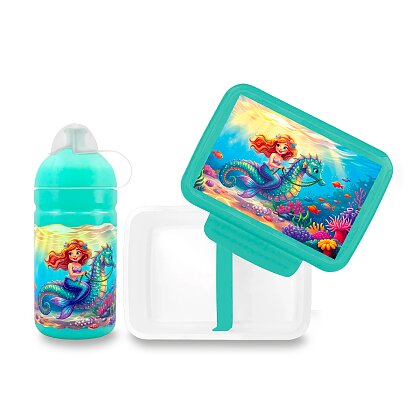 Product image Zdravá lahev 0,5 l a Zdravá sváča - mořský koník a víla, set