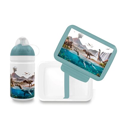 Product image Zdravá lahev 0,5 l a Zdravá sváča - dinosauří svět, set