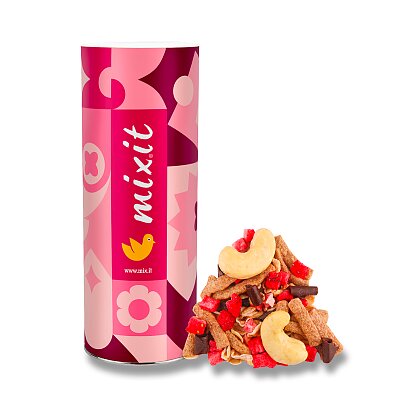 Obrázek produktu Mixit Jahodový mix - müsli s čokoládou, ořechy a jahodami - 470 g