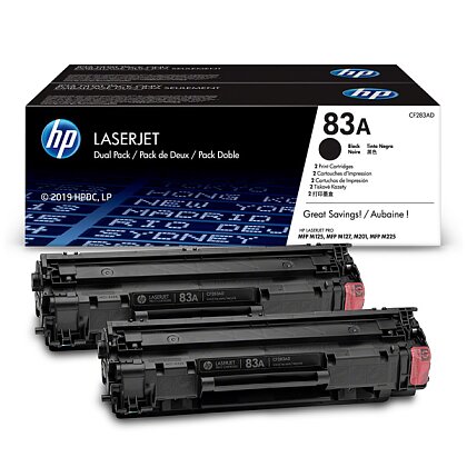 Obrázok produktu HP - toner CF283AD, black (čierny), dual pack pre laserové tlačiarne