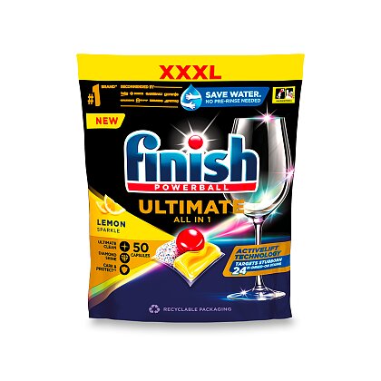 Obrázek produktu Finish Ultimate - kapsle do myčky - Lemon, 50 kapslí