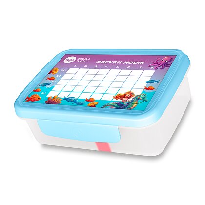 Product image Zdravá sváča - svačinový box s rozvrhem hodin - ledově modrý
